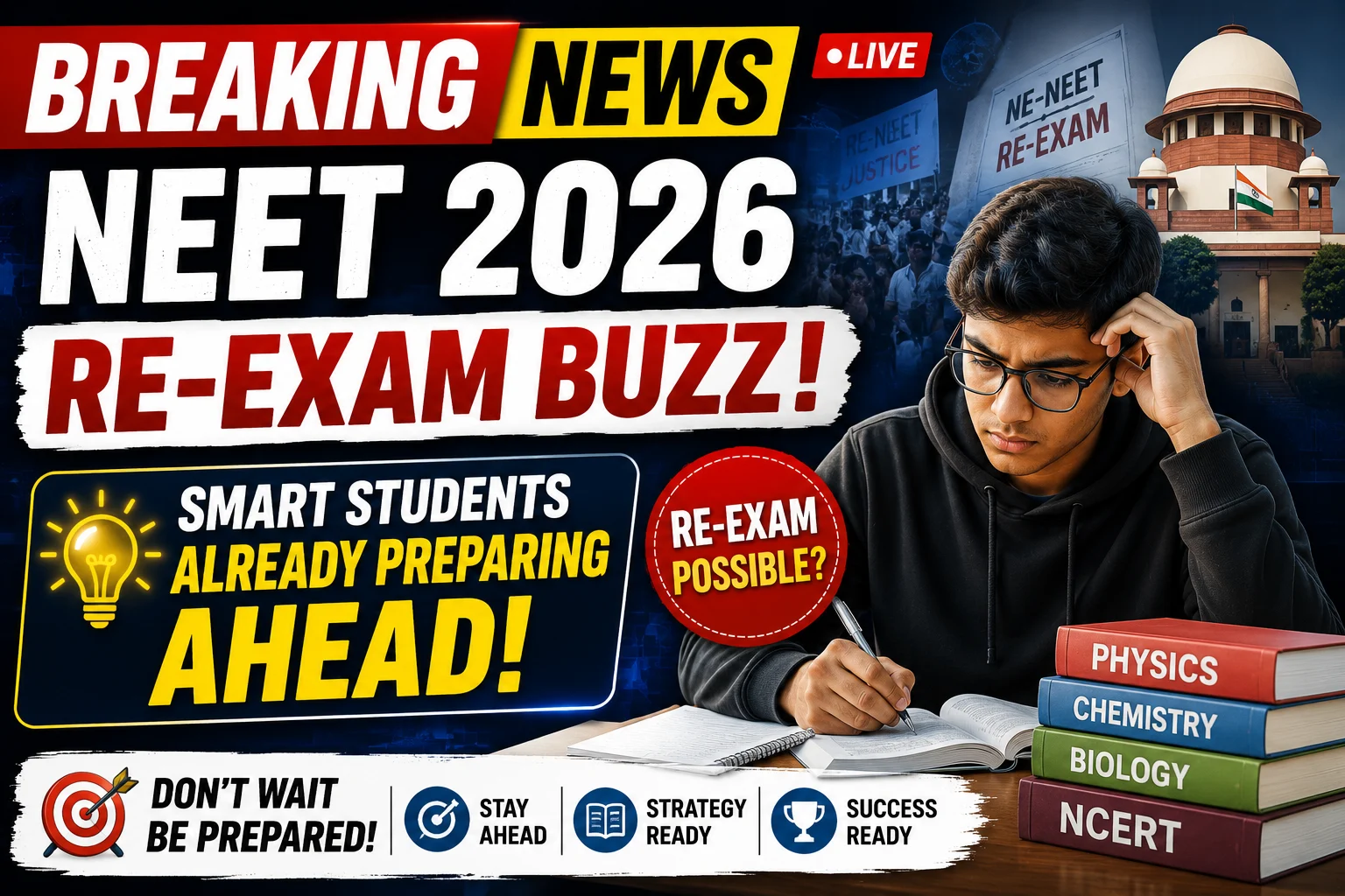 Breaking News: NEET 2026 Re-Exam Buzz — Smart Students Already Preparing Ahead